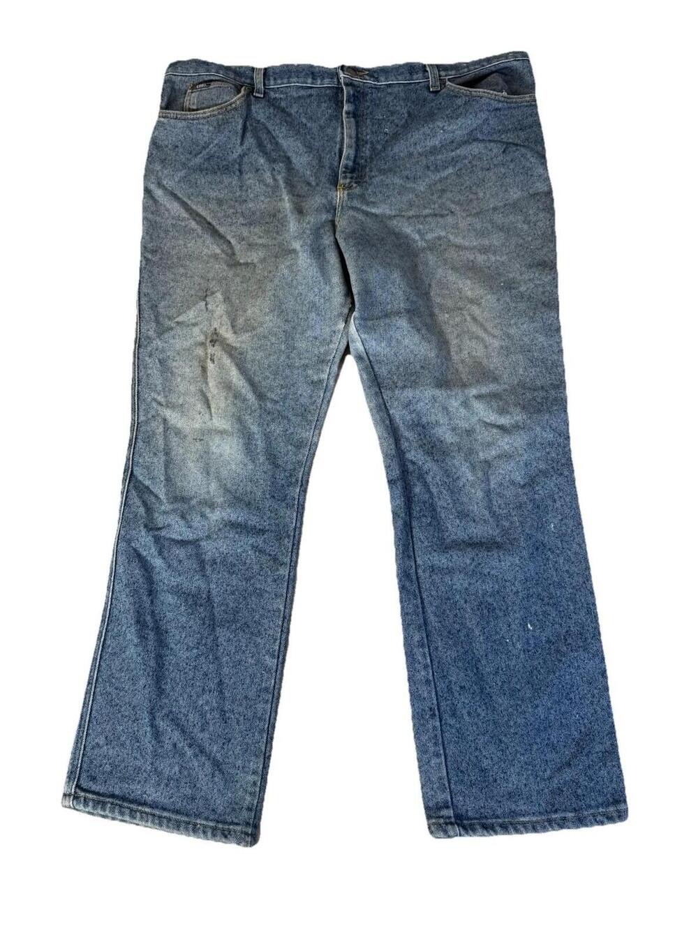 Vintage Lee Riders Jeans USA Light Wash Denim Stone Wash 80s Straight Mens 42x30